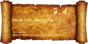 Hedrich Ancilla névjegykártya